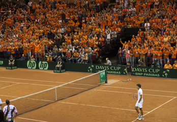 Davis Cup Juichende fans - Robin Haase